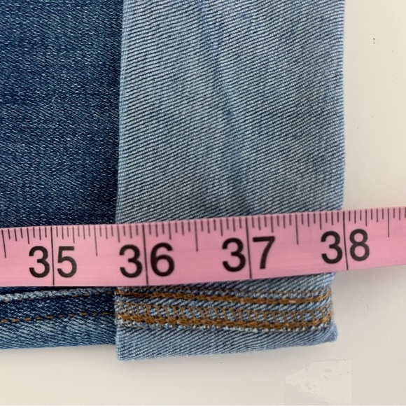 J.Jill Blue Patch Pockets Cuffed Hem Denim Jeans - Picture 13 of 15